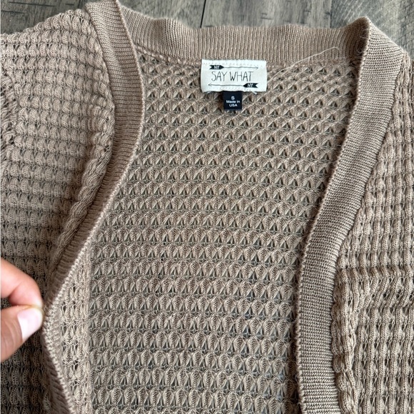 Elegant Tan Knit Cardigan by Universal Thread - Picture 3 of 9